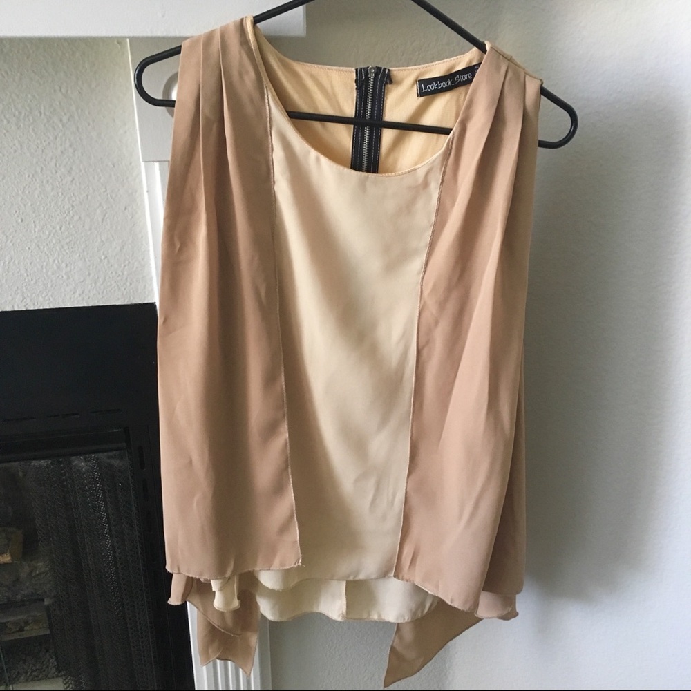 Lookbook Store Nude Flowy Tank Size 2